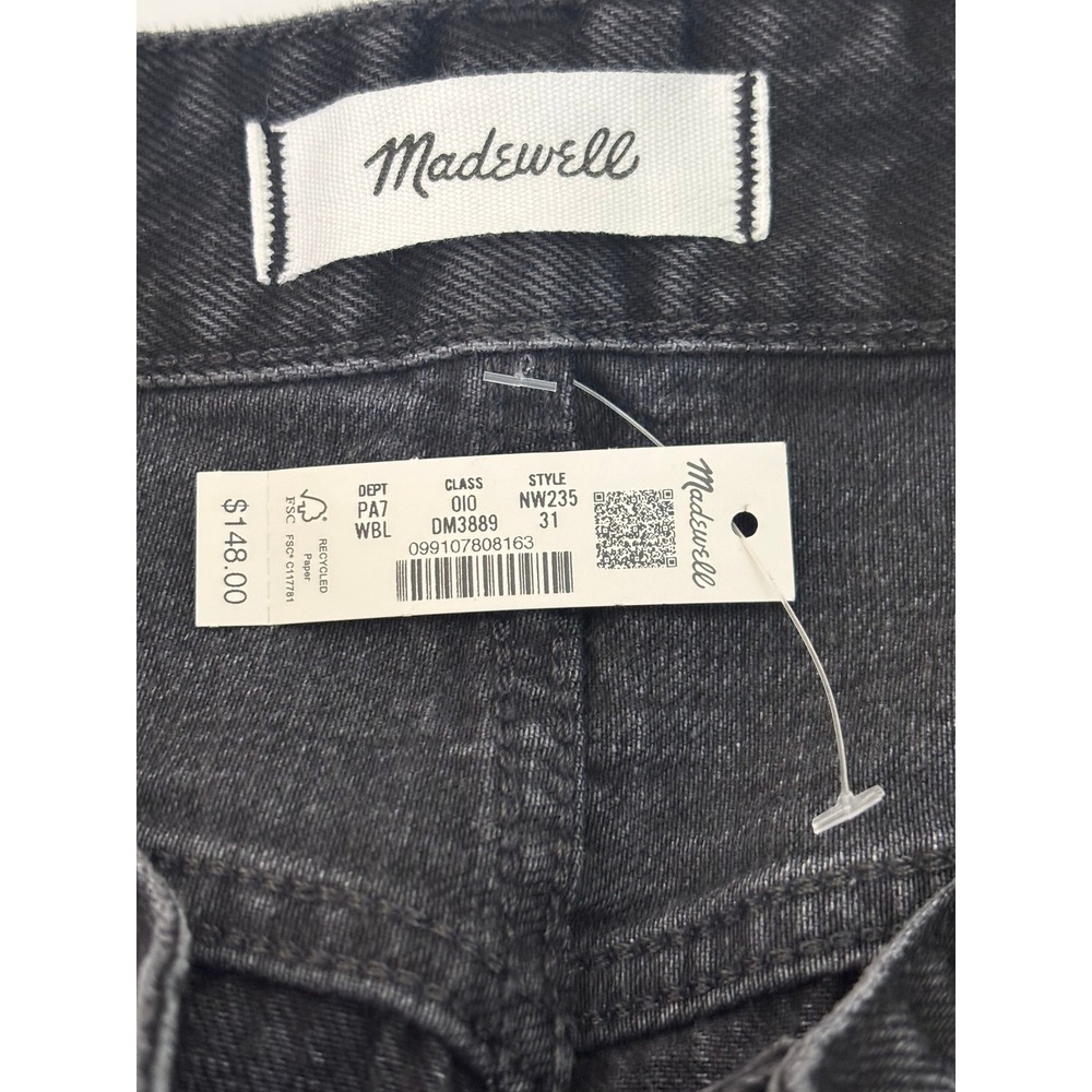 Madewell The Darted Barrel-Leg Jean Washed Black NW546 Size 31 Petite NEW - Picture 3 of 7